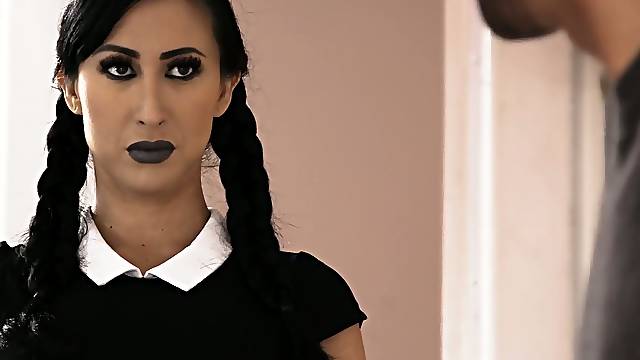 Hot bosomy MILF with some tattoos Lily Lane dreams about working on stiff dick