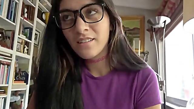 Big-Tits Brunette Craves Daddy Cock Anal Facial