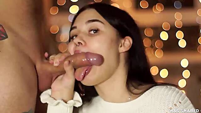 New Years Eve Party with a Big-Titted Brunette Teen