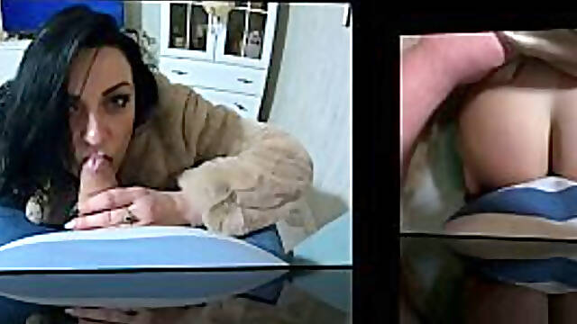 Naked in My Fur Coat, Deep Blowjob, Doggy Fuck and Cum on Satin Lining