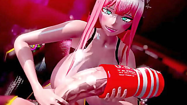 Big cock futa gives it to big-titted chick at VIP club