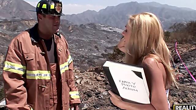 Blazing Hot Blonde Angela Attison Gets Fucked by a Firefighter