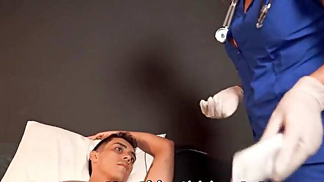 Patient with a large knob requests a physical exam at home with a doctor with large breasts