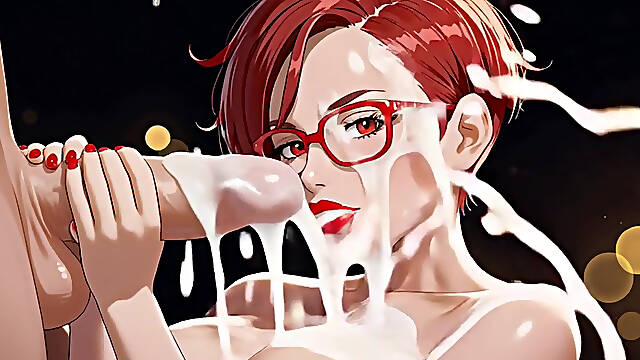 114 Lilas Cum facial compilation (Ai animation)