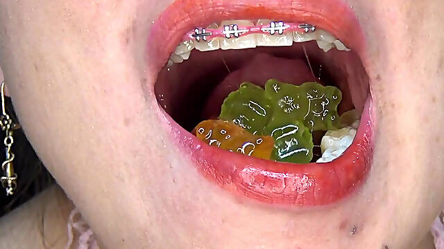 Swallowing Large Gummy Bears, Putting Them in the Vagina