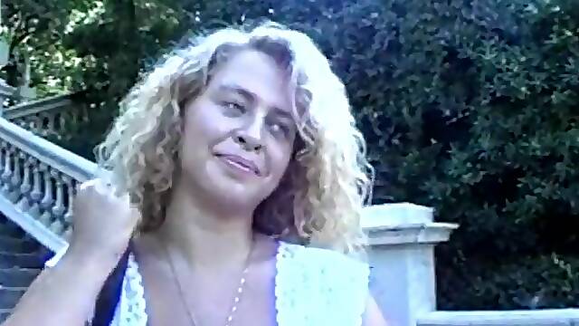 Two dudes with stiff dicks fuck all three holes of a hot blondie