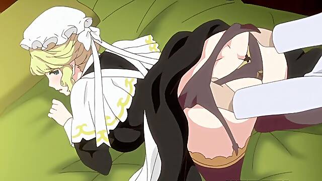 Japanese hentai video with a busty blonde babe getting fucked